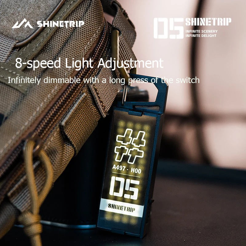 Shinetrip Portable Camping Buckle Light Multifunctional Camping Flashlight Camping Backpack Clip Light 8 Lighting Adjustments