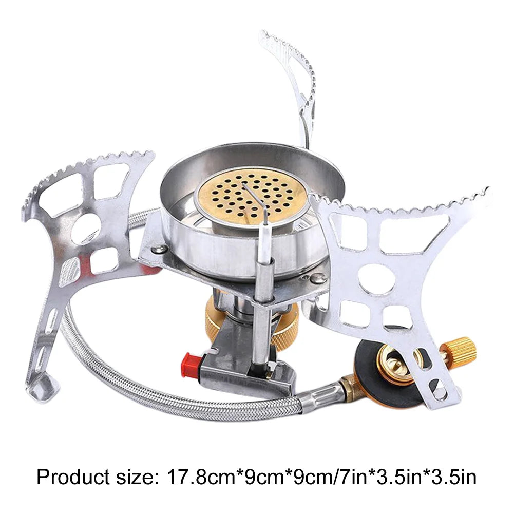 Camping Gas Stove with Storage Bag Folding Furnace Camping Stove for Outdoor Camping Hiking Travelling