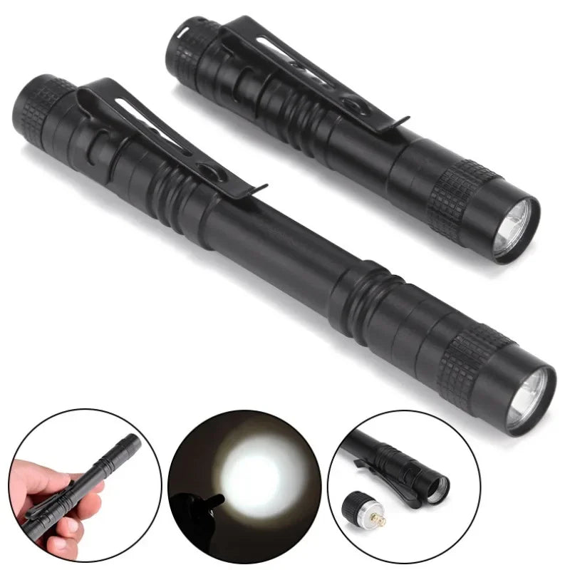 Portable Strong Light Flashlight Mini Flashlight Pen Shaped Flashlight No.7 Two Section Flashlight