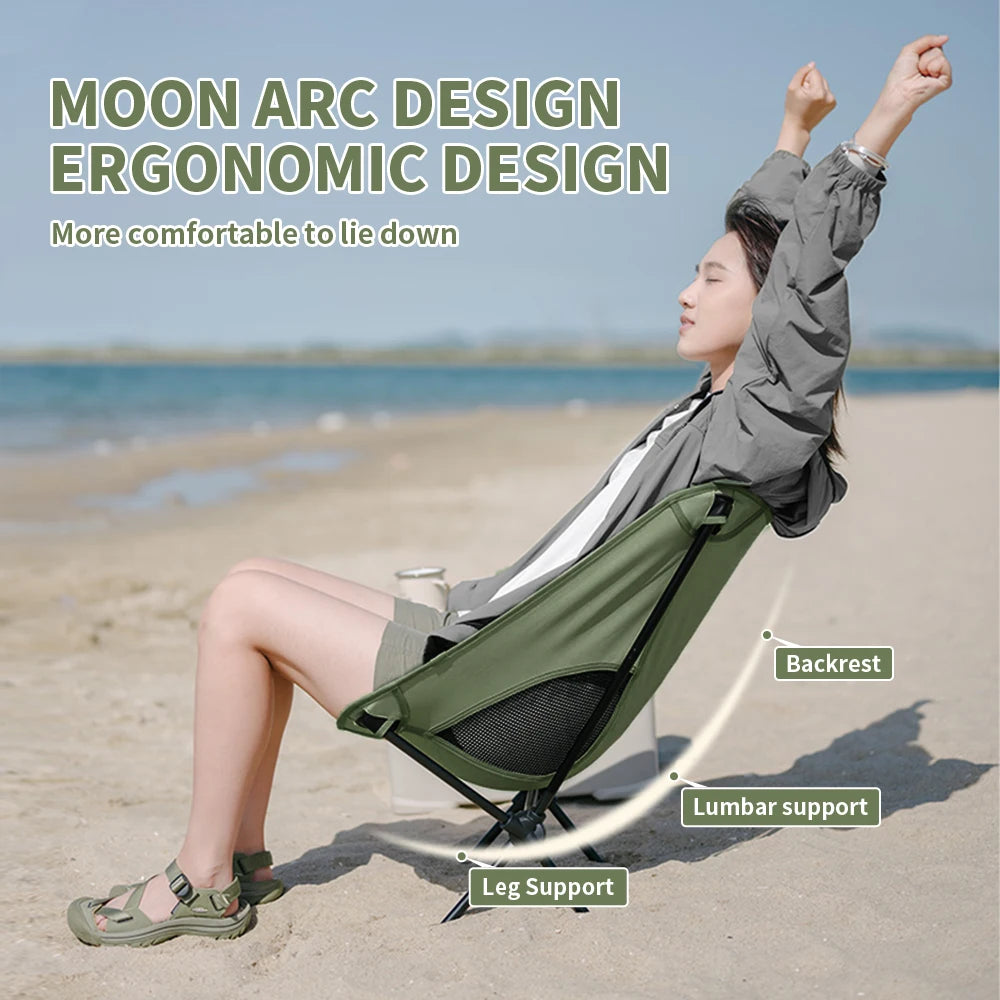 Camping Chair Yl08 Moon Chair Outdoor Folding Chair Camping Chair Picnic Portable Recliner Ultra-Light Fishing Stool