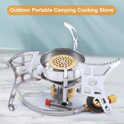 Camping Gas Stove with Storage Bag Folding Furnace Camping Stove for Outdoor Camping Hiking Travelling
