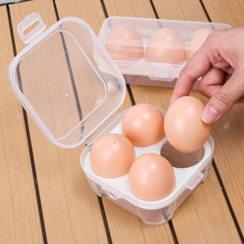 Outdoor Camping Tableware Portable Egg Storage Box Camping Picnic Barbecue Egg Box Travel Kitchen Utensils Camping Equipment