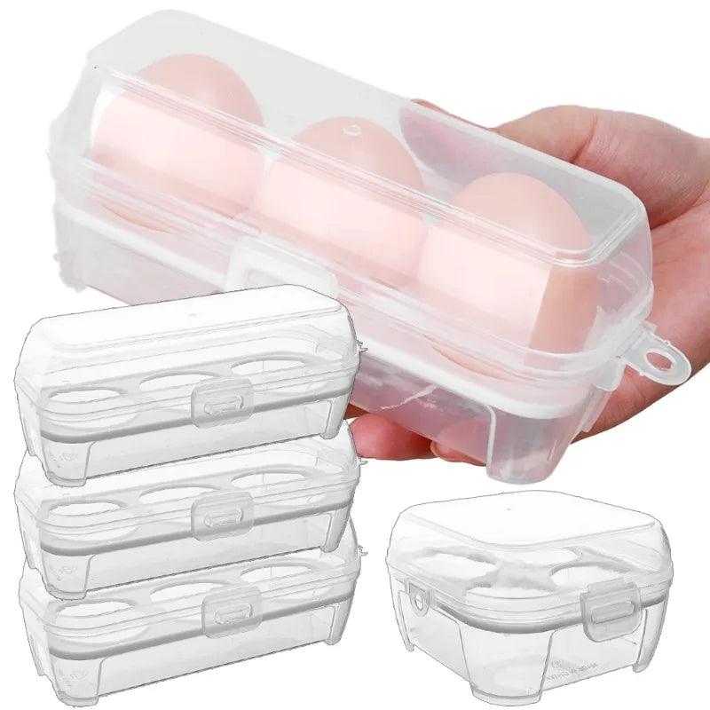 Outdoor Camping Tableware Portable Egg Storage Box Camping Picnic Barbecue Egg Box Travel Kitchen Utensils Camping Equipment