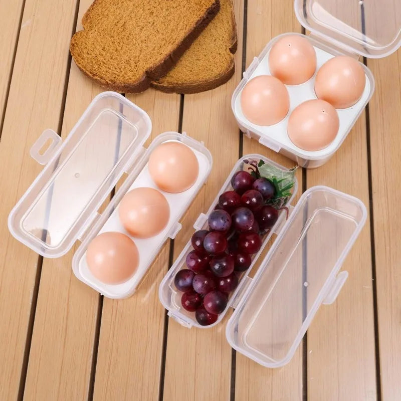 Outdoor Camping Tableware Portable Egg Storage Box Camping Picnic Barbecue Egg Box Travel Kitchen Utensils Camping Equipment