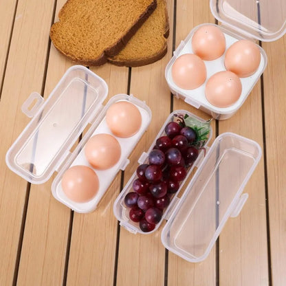 Outdoor Camping Tableware Portable Egg Storage Box Camping Picnic Barbecue Egg Box Travel Kitchen Utensils Camping Equipment