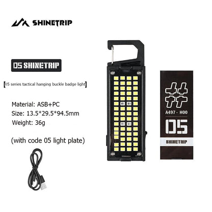 Shinetrip Portable Camping Buckle Light Multifunctional Camping Flashlight Camping Backpack Clip Light 8 Lighting Adjustments